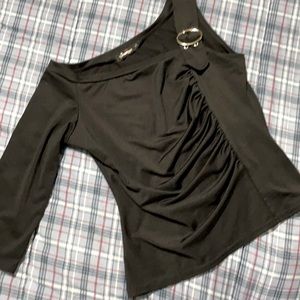 Size L Black Sexy Blouse